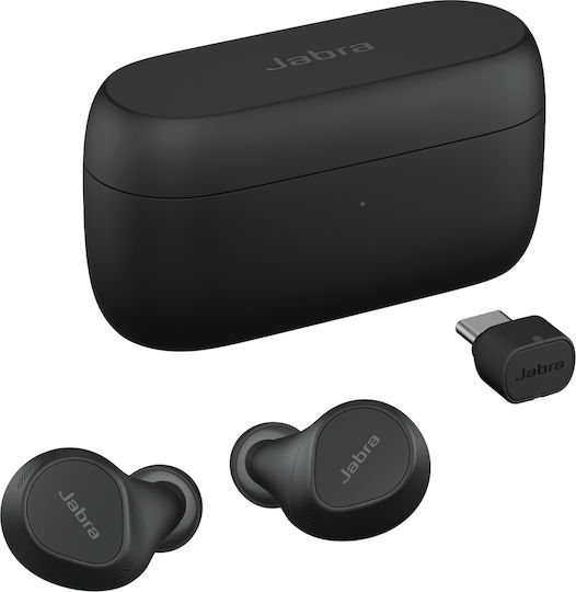 Jabra Evolve2 7 Buds - USB-C UC - Wireless Charging Pad Bluetooth Handsfree Earphones with Sweat Resistance and Charging Case Black view 3