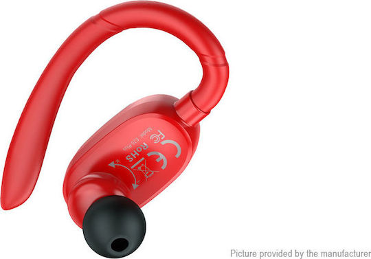 Hoco E26 Plus In-ear Bluetooth Handsfree Earphone Red view 3
