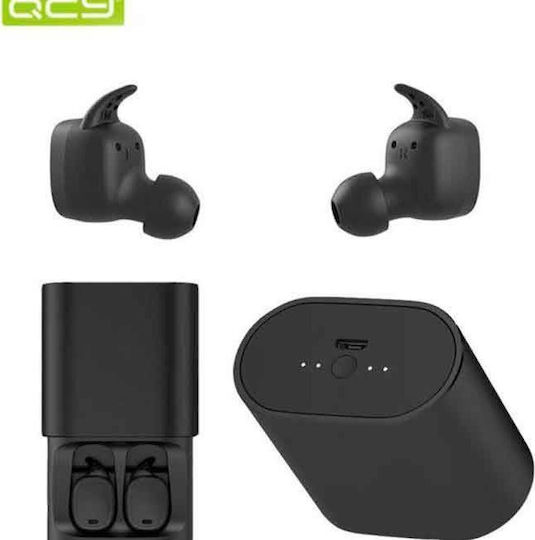 QCY T1 PRO In-ear Bluetooth Handsfree Earphones with Sweat Resistance and Charging Case Black vue 3