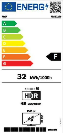 F&U Smart Television 32" HD Ready LED FLS32226 (2021) view 2