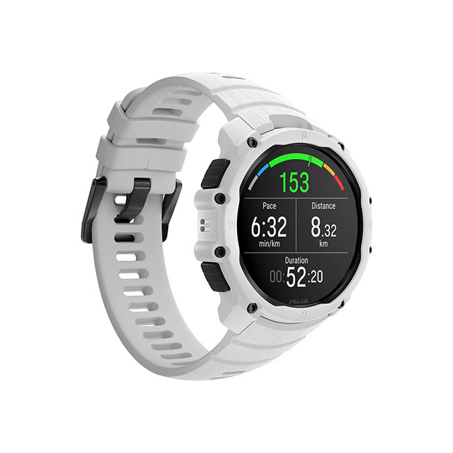 Polar Street X 45mm Waterproof Smartwatch with Heart Rate Monitor Snow White view 4