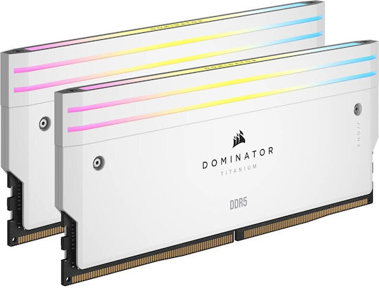 Corsair Dominator Titanium RGB XMP White DDR5 64GB RAM with 2x32GB Modules and Speed 6400 for Desktop CMP64GX5M2B6400C32W vista 3