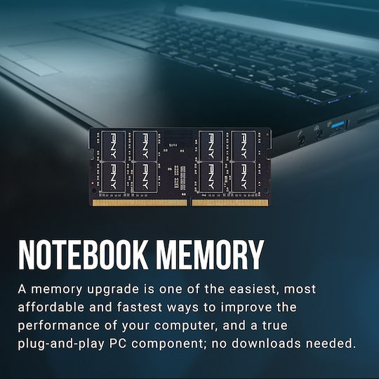 PNY Performance DDR4 with 1x16GB Module and Speed 3200 for Laptop MN16GSD43200-TB Ansicht 6