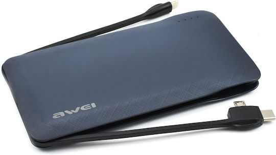 Awei P510K Power Bank 10000mAh with USB-A Port Blue view 2