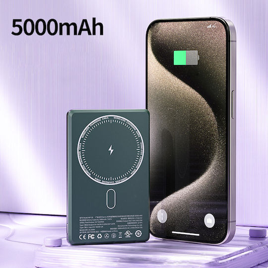 WK WP-30 MagSafe Power Bank 5000mAh 20W Power Delivery Black vue 3