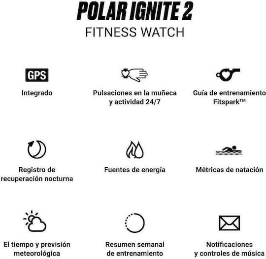 Polar Ignite 2 Stainless Steel 43mm Waterproof Smartwatch with Heart Rate Monitor (Champagne) view 9