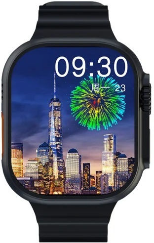 Ultra 9 Max Smartwatch with Heart Rate Monitor (Black) view 2