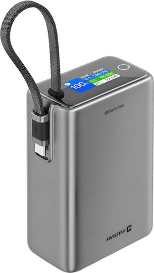 Swissten Power Bank 25000mAh 100W Gray view 1