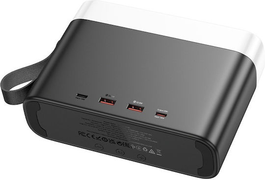 Hoco J94A Masterful Power Bank 50000mAh 22.5W with 2 USB-A Ports and USB-C Port Quick Charge 3.0 Black vue 6