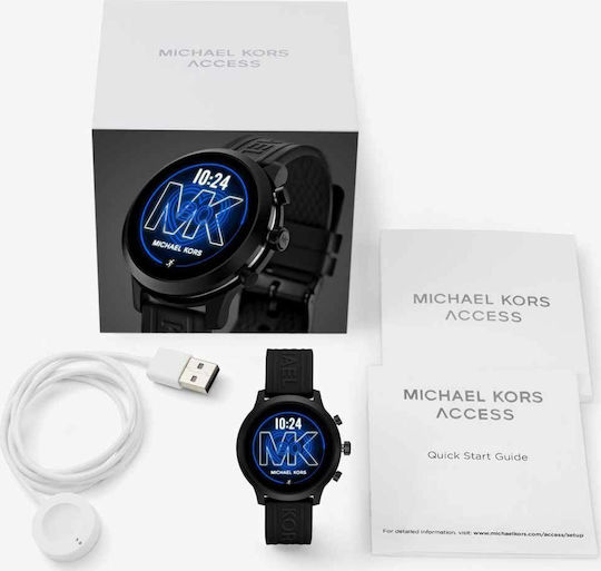 Michael Kors MKGO Stainless Steel 43mm Smartwatch with Heart Rate Monitor (Black) view 7
