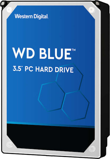 Western Digital Blue 6TB HDD Hard Drive 3.5" SATA III 5400rpm with 256MB Cache for Desktop WD60EZAZ