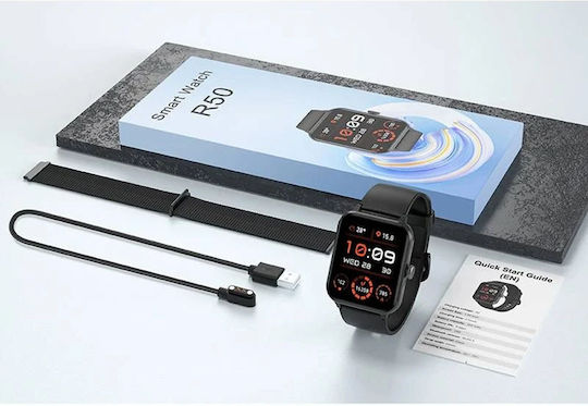 BlackView R50 45mm Smartwatch with Heart Rate Monitor (Black) view 6