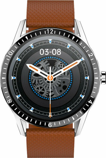 DAS.4 SG44 Smartwatch with Heart Rate Monitor (Brown)
