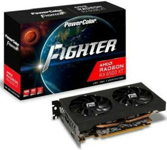 PowerColor Radeon RX 6500 XT 4GB GDDR6 Fighter Graphics Card view 1