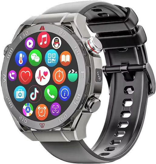 Idealstore Viperwatch Smartwatch Sim Call Video Call Gps Navigation 4g Wifi 5 Mp Camera Android Operating System Social Apps 16 Gb Memory Heart Rate Blood Oxygen Blood Pressure Carbon Fiber Case