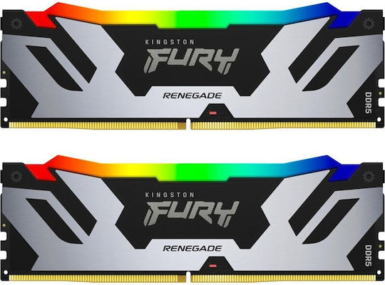 Kingston Fury Renegade RGB DDR5 32GB RAM with 2x16GB Modules and Speed 6400 for Desktop KF564C32RSAK2-32 view 3
