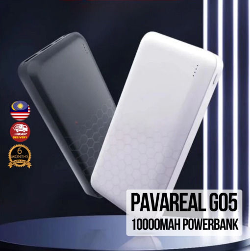 Pavareal G05 Power Bank 10000mAh Mobile & Tablet USB-C Micro-USB & LED Indicator White view 2