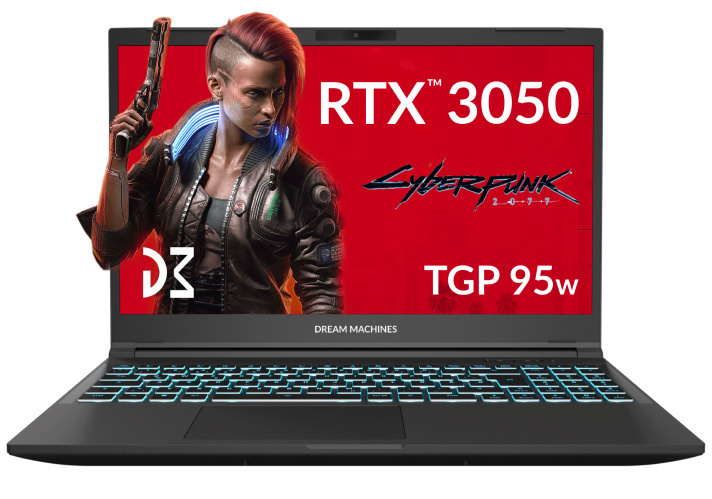 Dream Machines RG3050-15EU75 15.6" FHD 144Hz (i7-13620H/16GB/512GB SSD/GeForce RTX 3050/No OS) (International English Keyboard) view 2