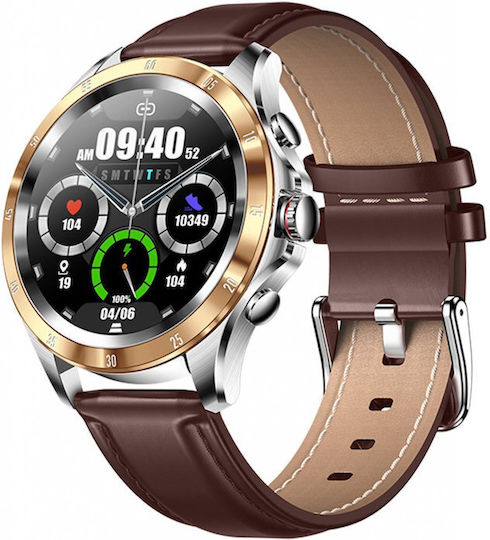 DAS.4 SQ22 Smartwatch with Heart Rate Monitor (Brown) view 3