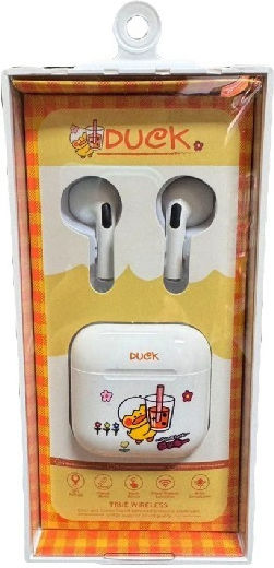 In-ear Bluetooth Handsfree Earphones with Charging Case Duck Plan view 1