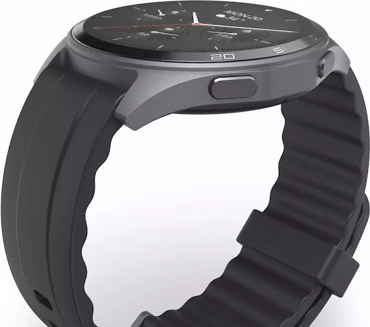 HAMA 7010 46mm Waterproof Smartwatch with Heart Rate Monitor (Black) view 3