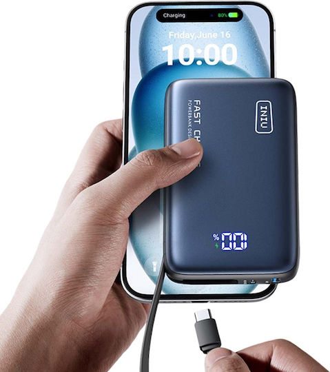 Iniu Power Bank 20000mAh 65W with USB-A Port and USB-C Port Black view 4