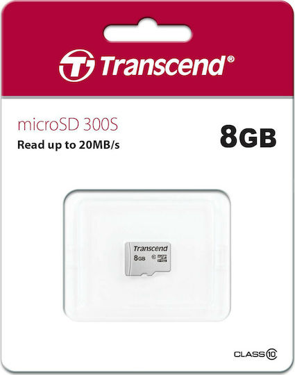 Transcend 300s microSDHC 8GB Class 10 U1 V30 A1 UHS-I view 2
