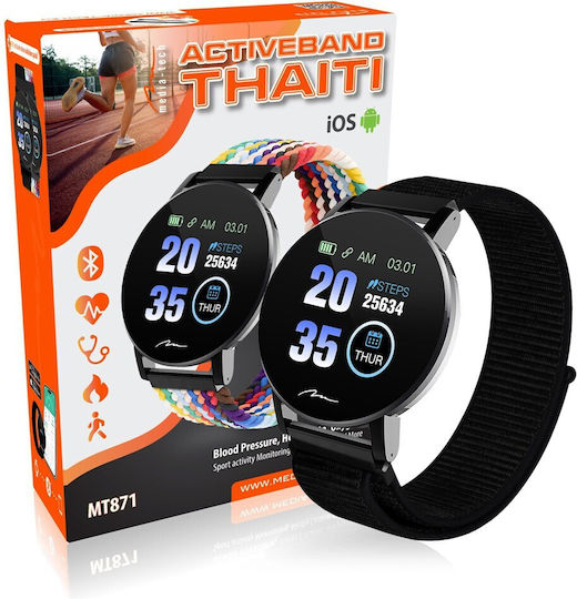 Media-Tech Activeband Thaiti MT871 Smartwatch with Heart Rate Monitor (Black) view 5