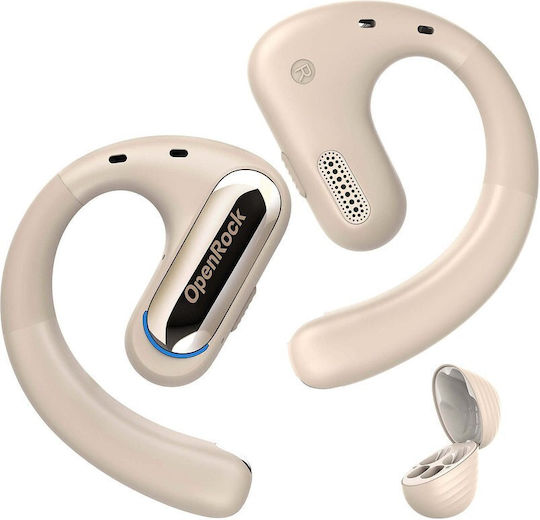 OneOdio OpenRock Prο In-ear Bluetooth Handsfree Earphones with Sweat Resistance and Charging Case Beige vista 2