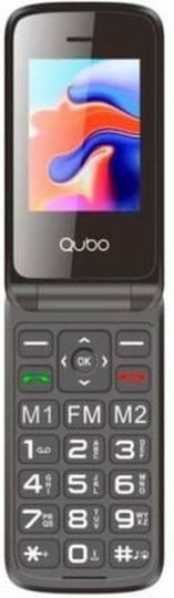 Qubo X-247BKC Dual SIM Mobile with Large Buttons Black view 1