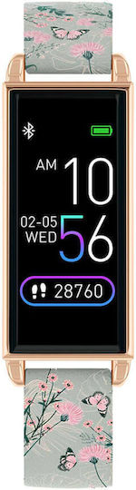 Series 02 Stainless Steel Smartwatch (Grey Floral Butterfly) view 3