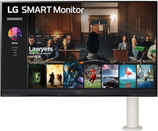 LG 32SQ780S-W VA Smart Monitor 31.5" 4K 3840x2160 with Response Time 5ms GTG