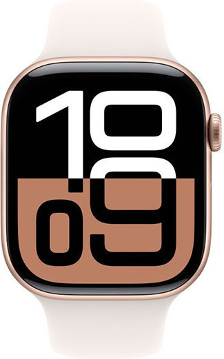 Apple Watch Series 10 Cellular Aluminium 46mm Waterproof with eSIM and Heart Rate Monitor (Rose Gold with Light Blush Sport Band - M/L) view 2