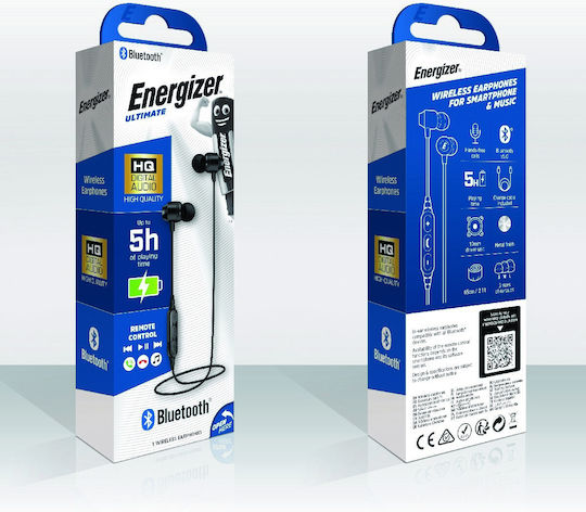 Energizer CIBT20BK2 In-ear Bluetooth Handsfree Earphones Black view 3