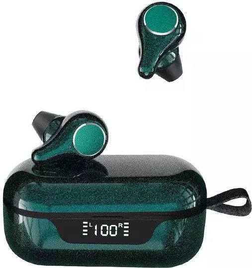 Nubi T8 In-ear Bluetooth Handsfree Earphones with Sweat Resistance and Charging Case Green