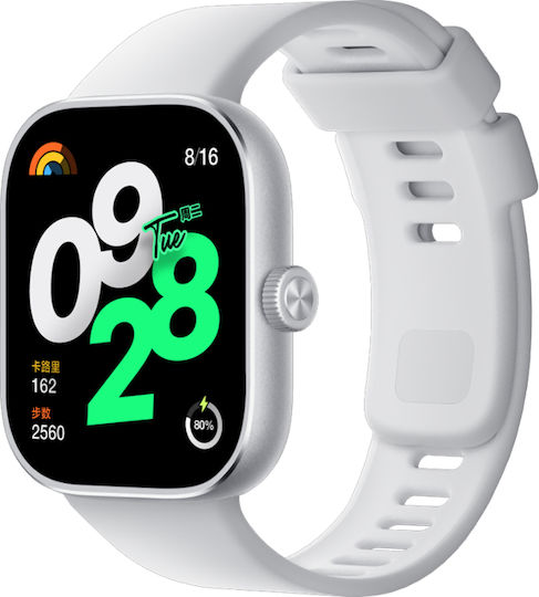 Xiaomi Redmi Watch 4 Aluminium Waterproof with Heart Rate Monitor (Silver Gray) view 2