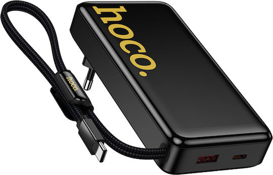 Hoco Q45 Power Bank 10000mAh with USB-A Port and USB-C Port Power Delivery / Quick Charge 3.0 Black view 1