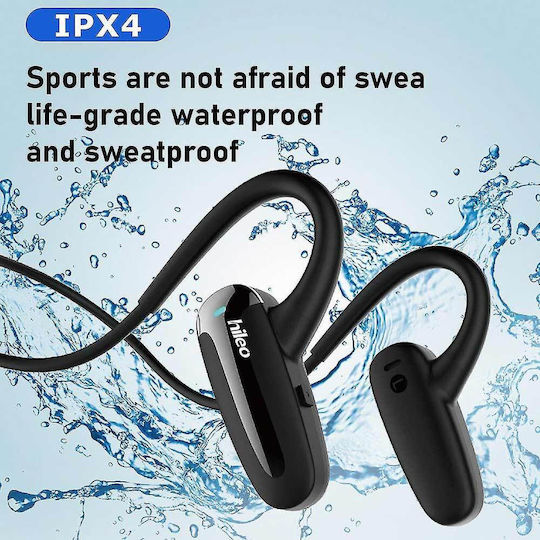 Hileo HI70 Open Ear Bluetooth Handsfree Earphones with Sweat Resistance Black vue 3