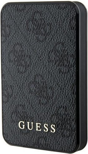 Guess Metal Logo Power Bank 5000mAh 15W with USB-A Port and USB-C Port Black view 3