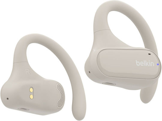 Belkin SoundForm ClearFit Open Ear Bluetooth Handsfree Earphones with Sweat Resistance and Charging Case White
