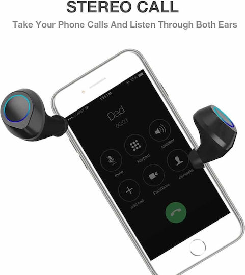 Jabees BNA3 In-ear Bluetooth Handsfree Earphones with Charging Case Black view 4