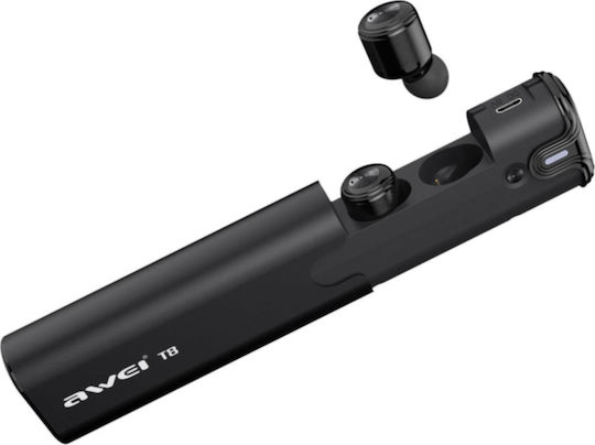 Awei T8 In-ear Bluetooth Handsfree Earphones with Sweat Resistance and Charging Case Black
