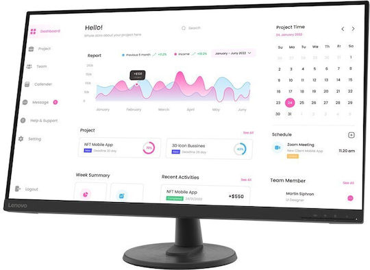 Lenovo D32-40 VA Monitor 31.5" FHD 1920x1080 vue 5