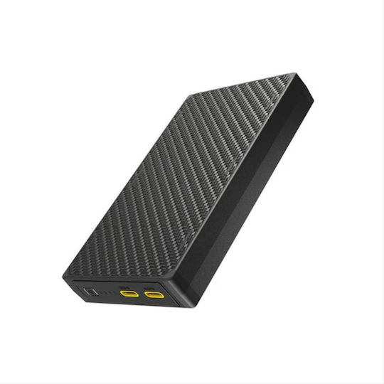 NiteCore NB20000 Gen3 Power Bank 20000mAh 45W with 2 USB-C Ports Carbon Fiber view 2