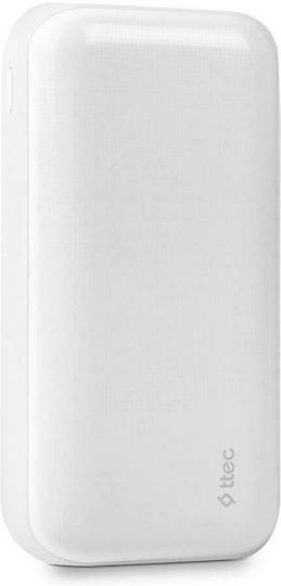 TTEC ReCharger Ultra Power Bank 30000mAh 10.5W with 2 USB-A Ports and USB-C Port White vue 3