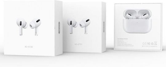 XO ET31 Earbud Bluetooth Handsfree Earphones with Charging Case White view 2