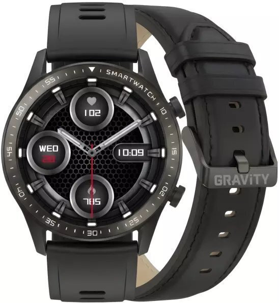 Smartwatch Gravity Black 2 Straps Gt10-4