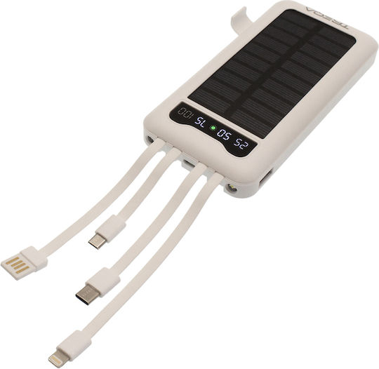 Treqa TR-946 Solar Power Bank 10000mAh with USB-A Port White vue 3