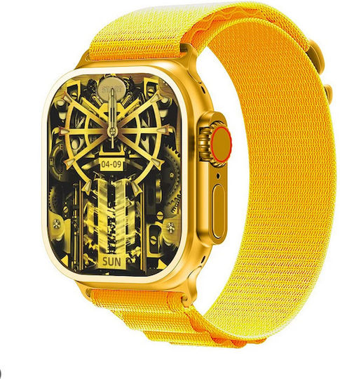 G9 Ultra Pro Smartwatch with Heart Rate Monitor (Gold) view 3