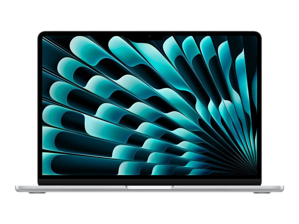 Apple MacBook Air 13.6 Inches IPS Retina Display Model with M4 10-Core Processor 16GB Memory Capacity 512GB SSD Storage Medium with 10-Core GPU Operating System macOS Shared Memory International English Keyboard Colour Silver Charger 35W Dual Port view 1